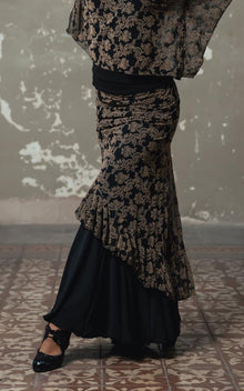 Jupe asymétrique en tulle élastique Flamenco Vita - Superskirt