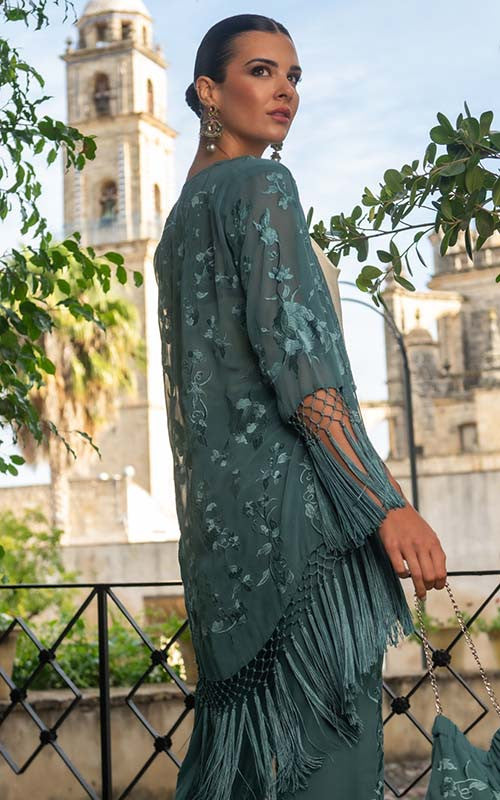 Chaqueta Amorosa Encaje Verde Agua