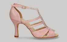 Chaussures de danse de salon fantaisie à paillettes roses