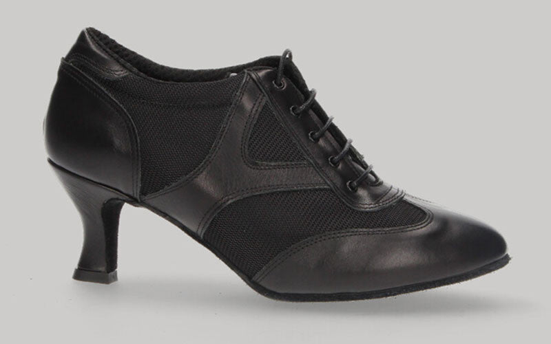 Black Leather Ballroom Dance Shoe with Laces