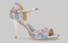 Chaussure de danse de salon et de tango fantaisie multicolore