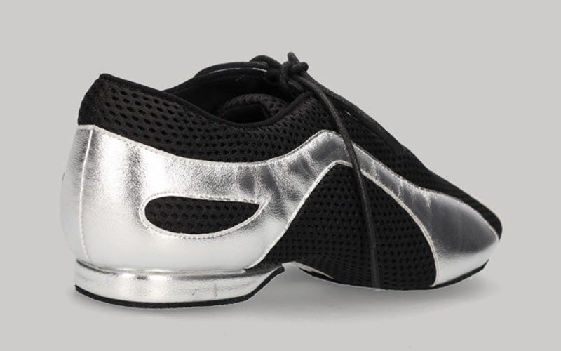 Zapato de Hombre para Baile Latino y de Salón con Cordones Negro y Plata