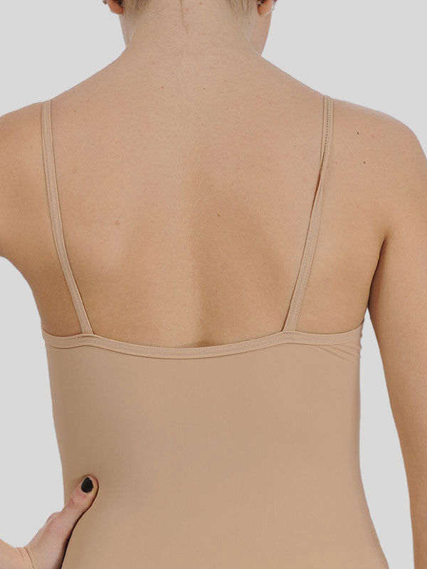 Maillot Color Nude de Mujer con Tirantes Finos