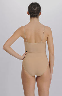 Maillot Color Nude de Mujer con Tirantes Finos