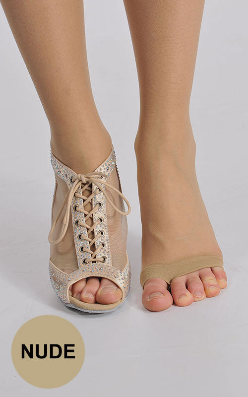 Bas élastiques couleur chair avec orteils libres