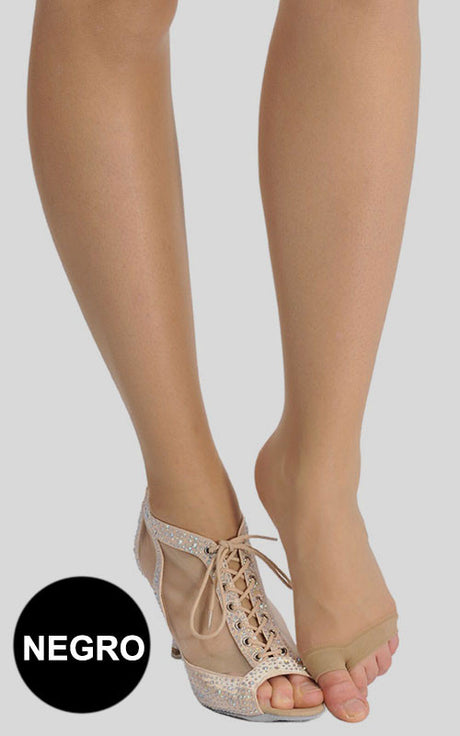 Bas élastiques noirs avec orteils libres