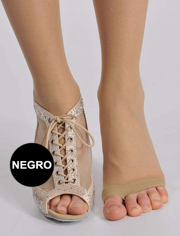 Media Elástica Negra con Dedos Libres