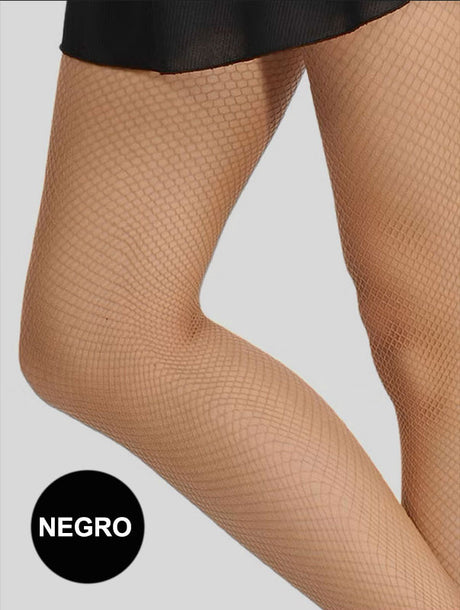 Bas élastiques en filet noir basique
