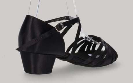 Chaussure de danse de salon en satin noir