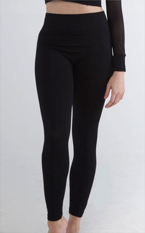 Leggings sans couture avec imprimé en relief noir