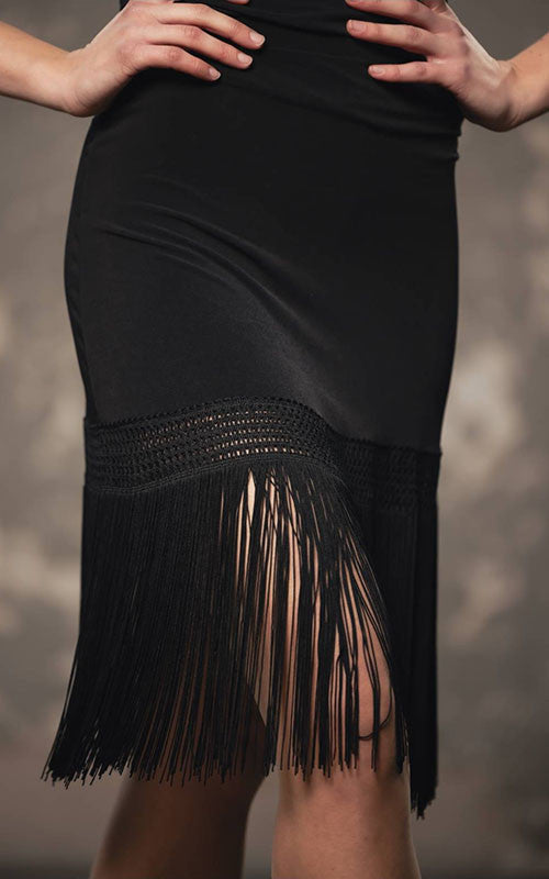 Falda Luminis Negra para Baile de Salón