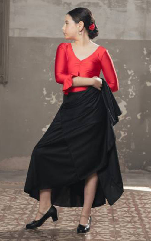 Jupe flamenco pour fille avec beaucoup d'évasement