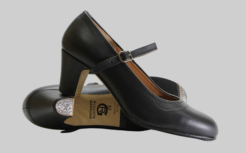 Zapato Semiprofesional Piel Negro Hebilla