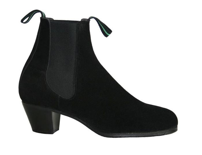 Botte de flamenco en daim noir