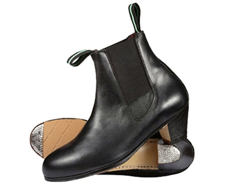 Botte de flamenco professionnelle en cuir noir