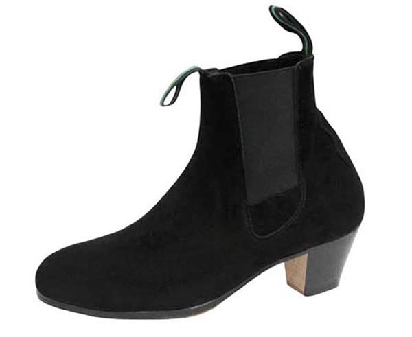 Botte de flamenco professionnelle en daim noir