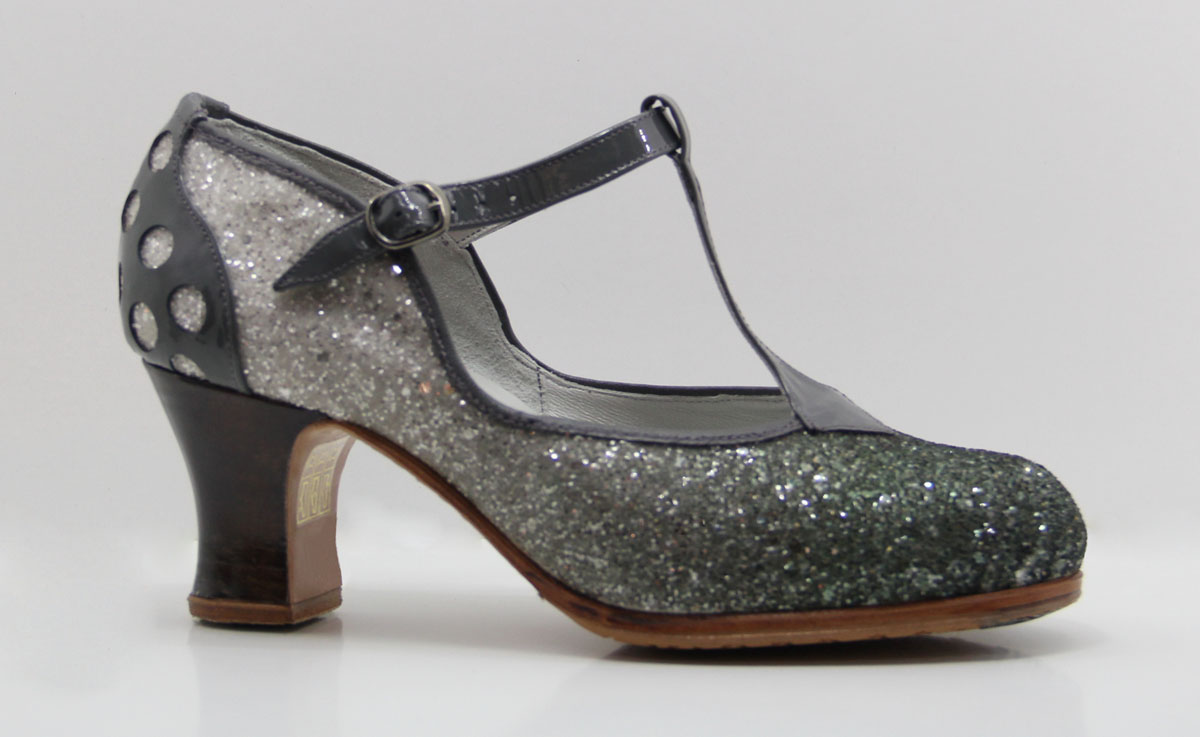 Zapato de flamenca glitter