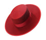 Sombrero ala ancha lana rojo