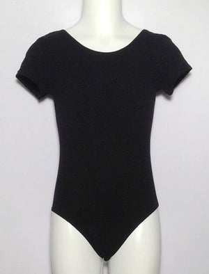 Maillot noir à manches courtes pour fille