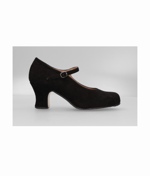Zapato de baile flamenco semiprofesional ante negro