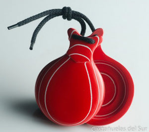 Red Glass Castanet Double Box