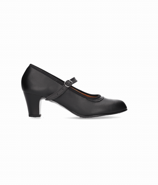 Zapato  semiprofesional piel negro con hebilla (para principiante)