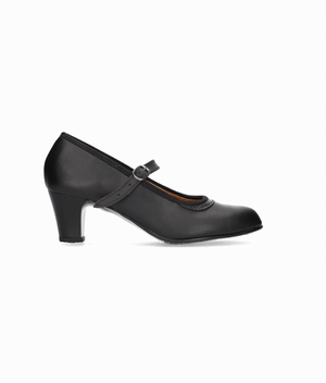 Zapato  semiprofesional piel negro con hebilla (para principiante)