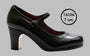 Zapato de baile flamenco profesional piel negro