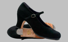 Zapato de baile flamenco profesional ante negro