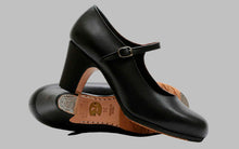 Zapato de baile flamenco profesional piel negro