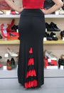 Black flamenco skirt from Andújar with combined ruffles