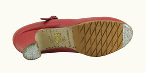 Chaussure de danse flamenco professionnelle en cuir rouge