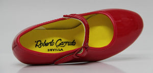 Red Patent Leather Flamenco Shoe