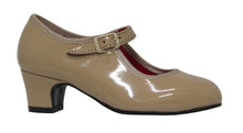 Zapato de Flamenca Charol Beige