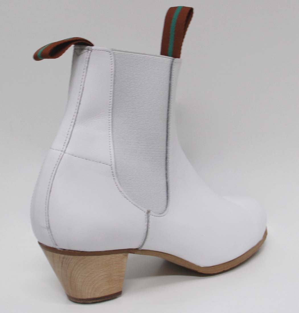 Botte de flamenco en cuir blanc 34/46