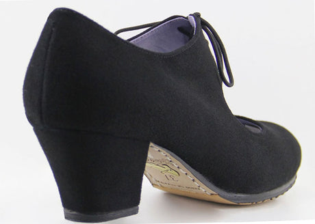 Chaussure de danse flamenco professionnelle en daim noir