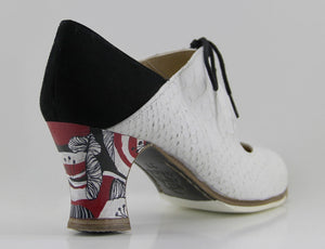 Chaussure de danse flamenco professionnelle combinée noir et blanc