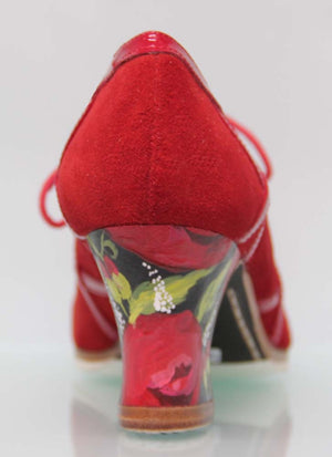 Zapato de Baile FLamenco Profesional Combinado Ante y charol