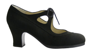 Professional Black Suede Flamenco Dance Shoe