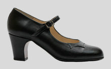 Zapato de baile flamenco semiprofesional piel negro