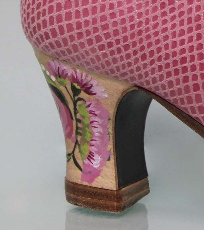 Professional Flamenco Dance Shoe Pink Snake Fantasy