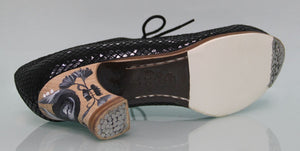 Professional Flamenco Dance Shoe Black Snake Fantasy