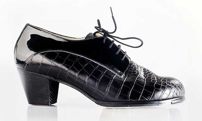 Professional Flamenco Shoe Combined Coco and Black Patent Leather