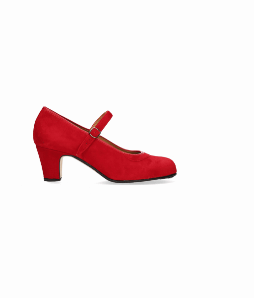 Chaussure semi-professionnelle en daim rouge avec boucle