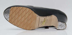 Zapato de baile flamenco profesional piel negro