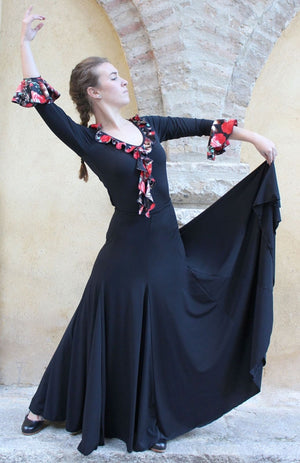 Jupe de flamenco très évasée en différentes couleurs
