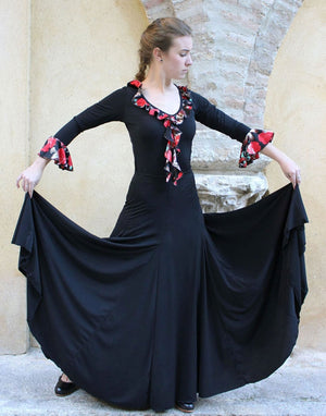 Jupe de flamenco très évasée en différentes couleurs