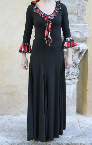 Jupe de flamenco très évasée en différentes couleurs