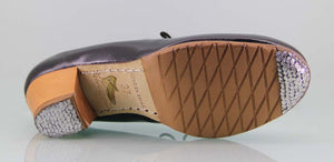 Zapato de baile flamenco profesional piel negro lágrimas caladas