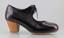 Chaussure de danse flamenco professionnelle, cuir noir